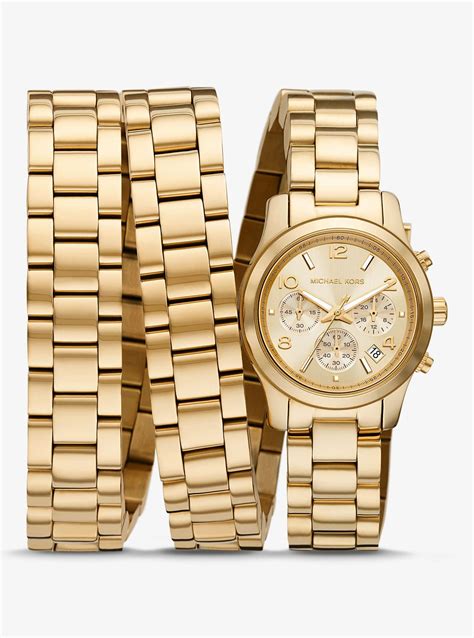 michael kors runway watch band|Michael Kors stainless steel watch.